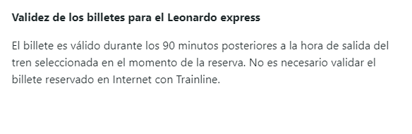 Validez de los billetes para el Leonardo express - Leonardo Express (aeropuerto Fiumicino/Roma Termini) - Foro Italia