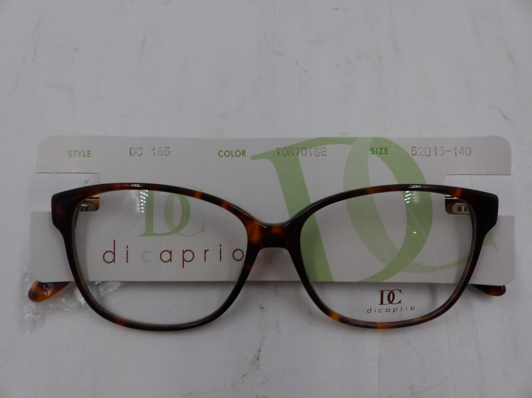 DICAPRIO DC165 UNISEX TORTOISE EYEGLASSES W/ GOLD DETAIL SIZE 52-15-140