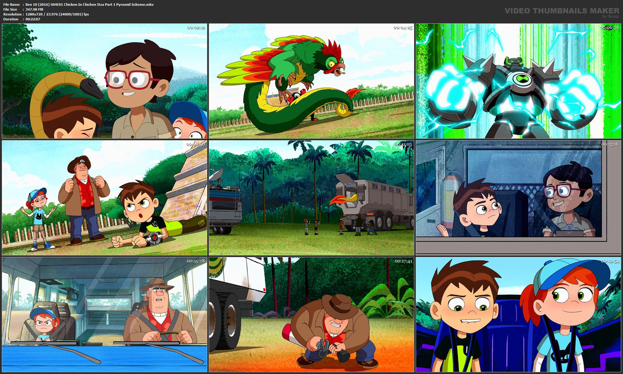Ben 10 (2016) S04E01 Chicken In Chichen Itza Part 1 Pyramid Scheme.mkv