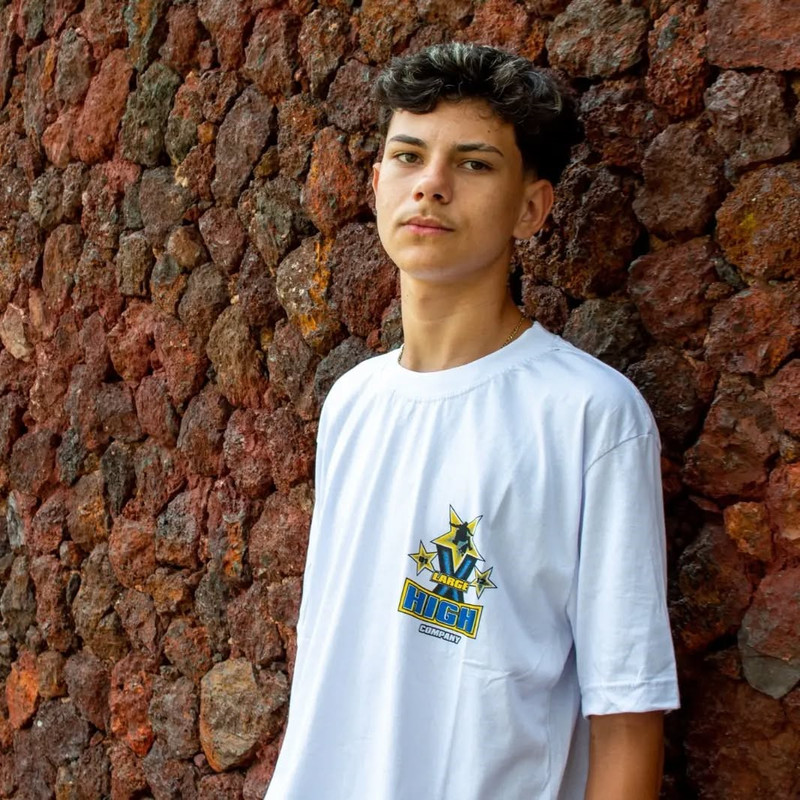 Short preto e branco high