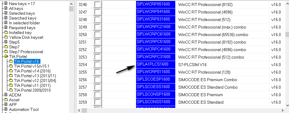 Simatic  Keys