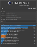Cinebench R20 Cinebench R20