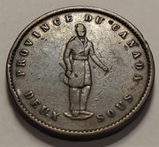 1 Penique/2 Sous - Banco de Quebec - Canadá, 1852 IMG-20210416-175442