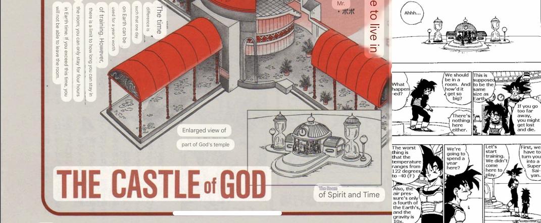Size and time flow of Room of Spirit and Time