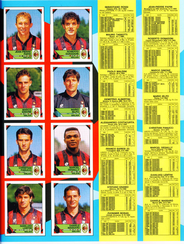 Sticker Panini Calciatori 1993 Paolo Maldini Milan #367 – Original