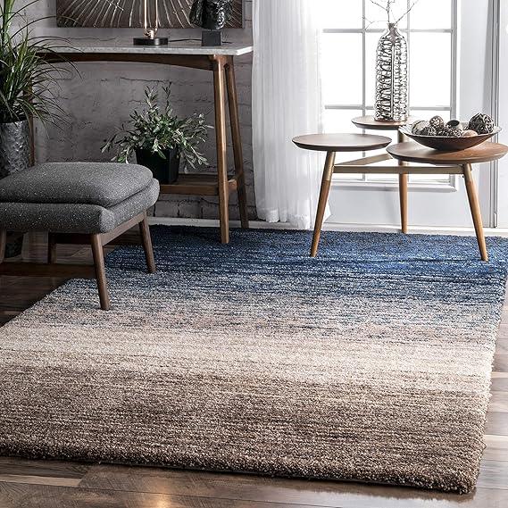 Metro Ombre Shaggy Carpet - Ultra-soft high-pile texture rugs for cozy living spaces
