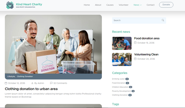 Kind Heart Charity Template For ASP.NET MVC