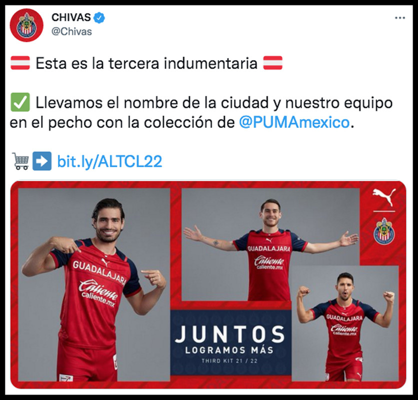 Nuevo uniforme de Las Chivas está sin escudo y causa conflicto