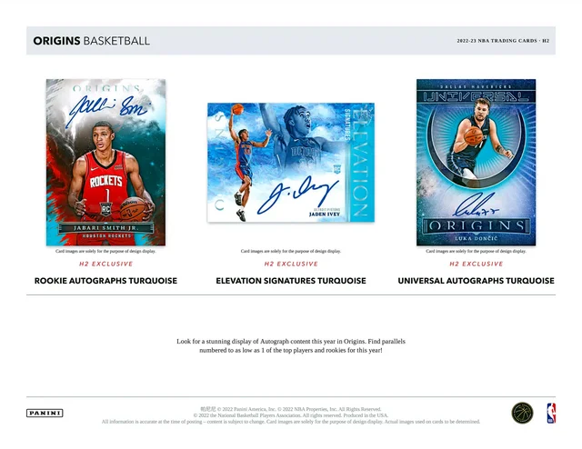 FICHE] 2022-23 PANINI ORIGINS - Basketball Trading Cards
