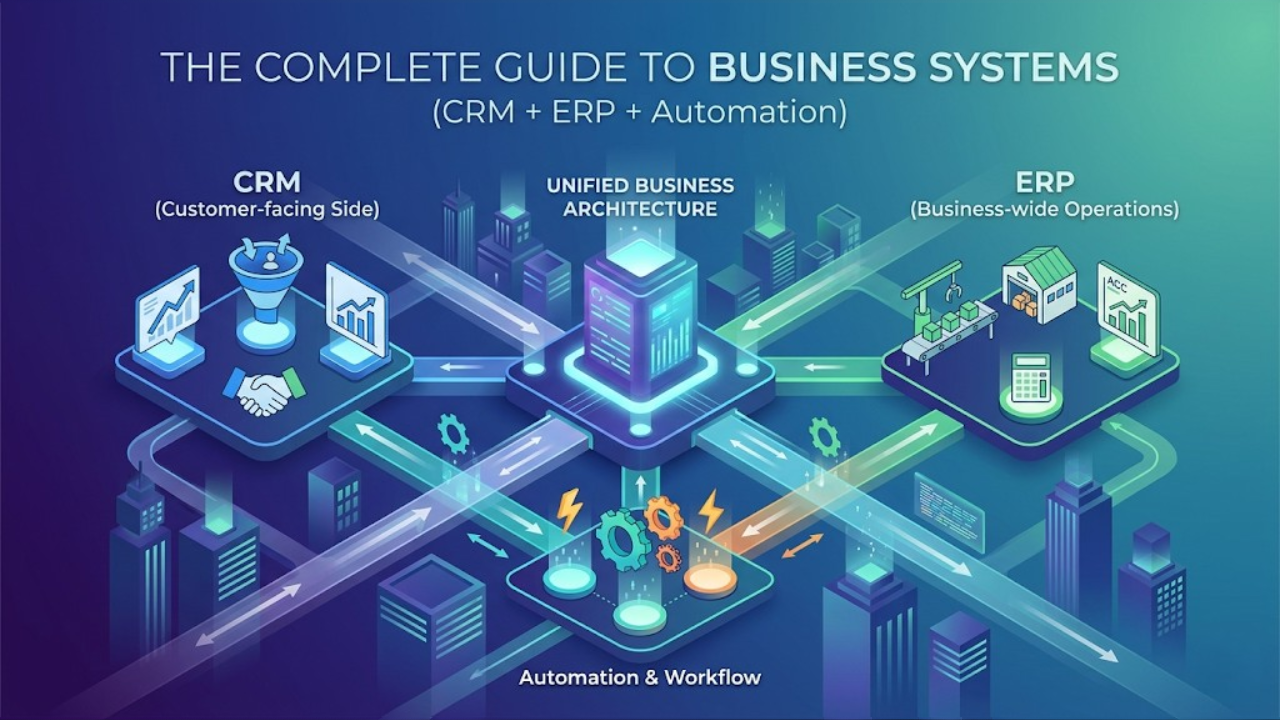 The Complete Guide to Business Systems (CRM + ERP + Automation)