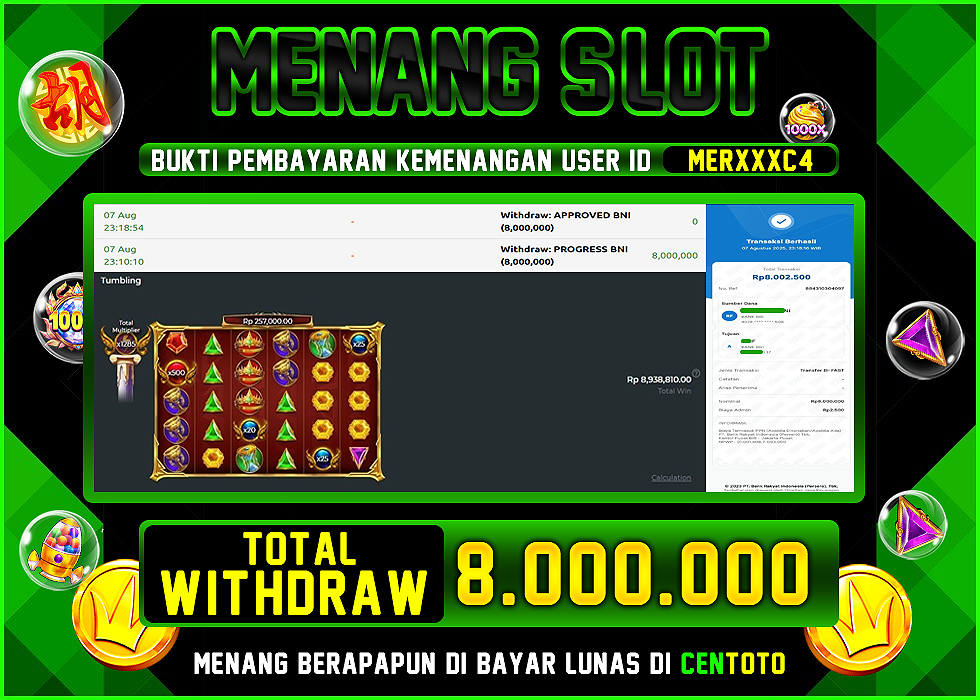 BUKTI JACKPOT LUNAS CENTOTO