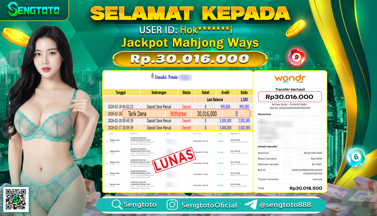 BUKTI PEMBAYARAN SLOT MAHJONG WAYS