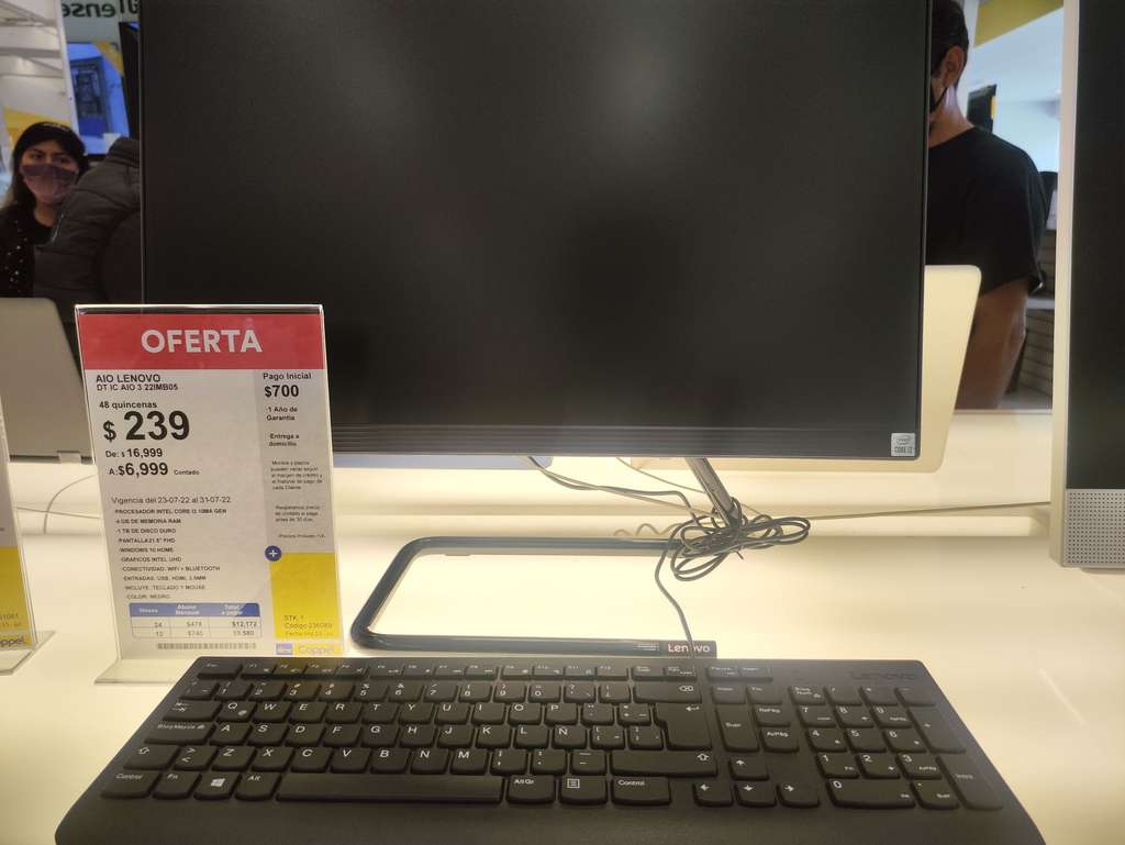 Coppel. AIO Lenovo 22imb05. Intel Core i3 10a. 4GB RAM (Expandible 16GB) 1TB. HDD 
