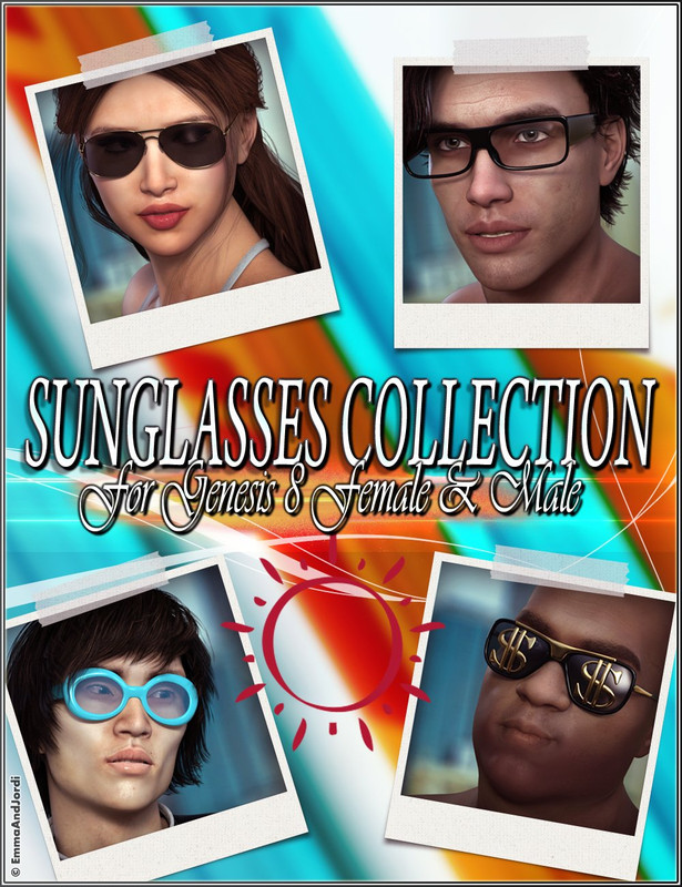 EJ Sunglasses Collection for Genesis 8 Female(s) and Male(s) EJ Sunglasses Collection for Genesis 8 Female(s) and Male(s)