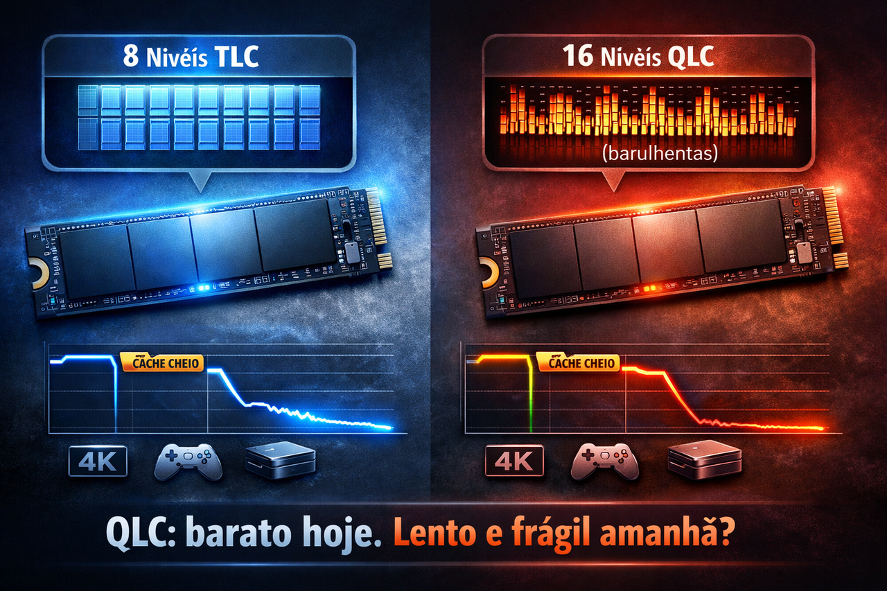 SSDs baratos com QLC: economia de hoje, dor de cabeça amanhã