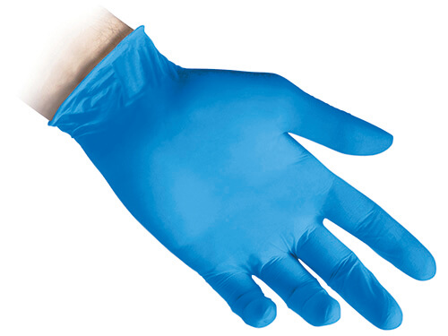 10 X Tulip Fit Blu Guanti Nitrile Blu Senza Polvere Monouso 100 Pz