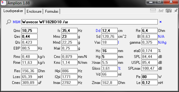 Wavecor WF182BD10_