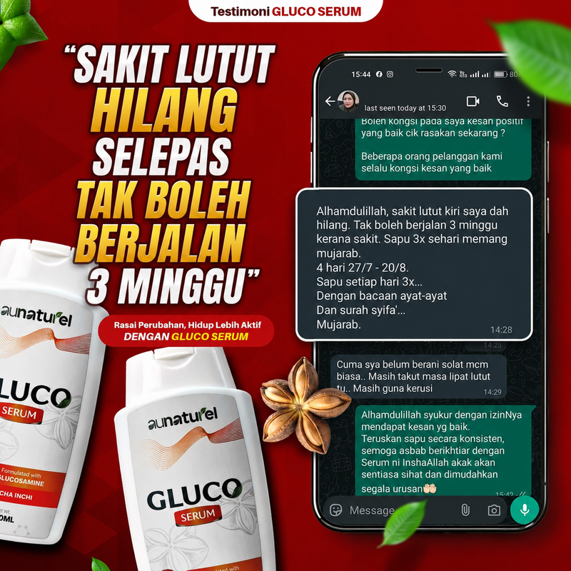 Testimoni pengguna — sakit lutut kiri hilang selepas tak boleh berjalan 3 minggu