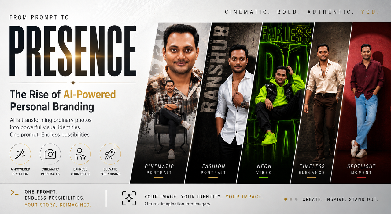 Prompt to Presence: Portraits Reimagined Collection Poster