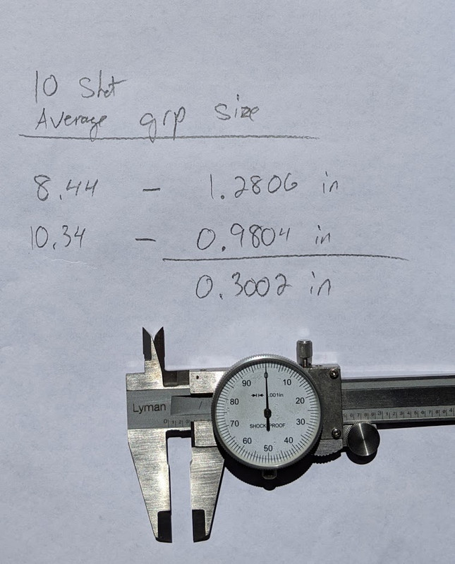 10 shot average group from mag vs single testing