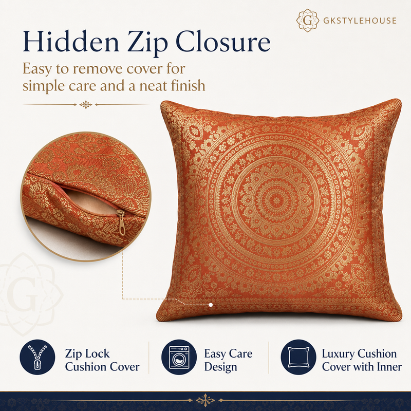 Cushion Cover With Zipped