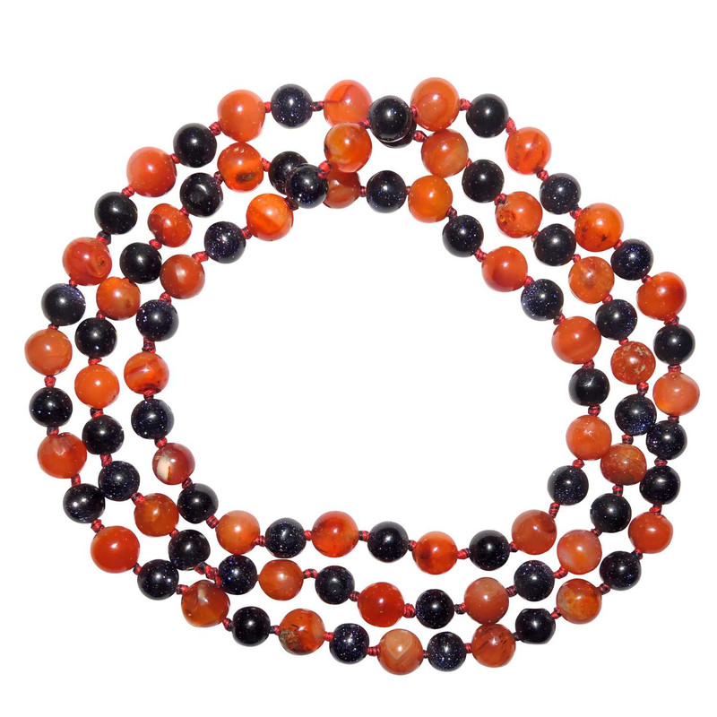 Blue Goldstone Mala