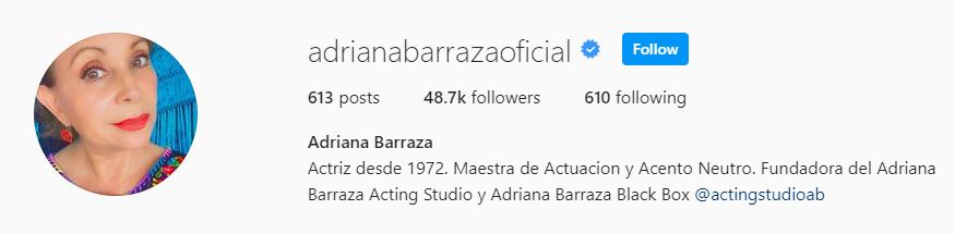 Adriana's Instagram