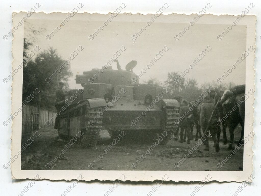 Foto, Wehrmacht, zerstörter russischer schwerer 