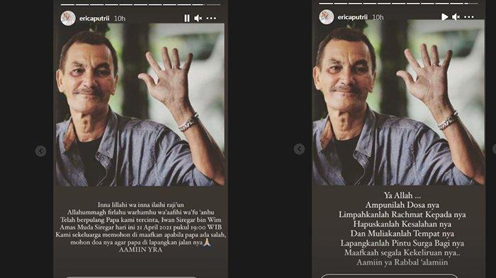 Erica Putri doakan sang ayah 