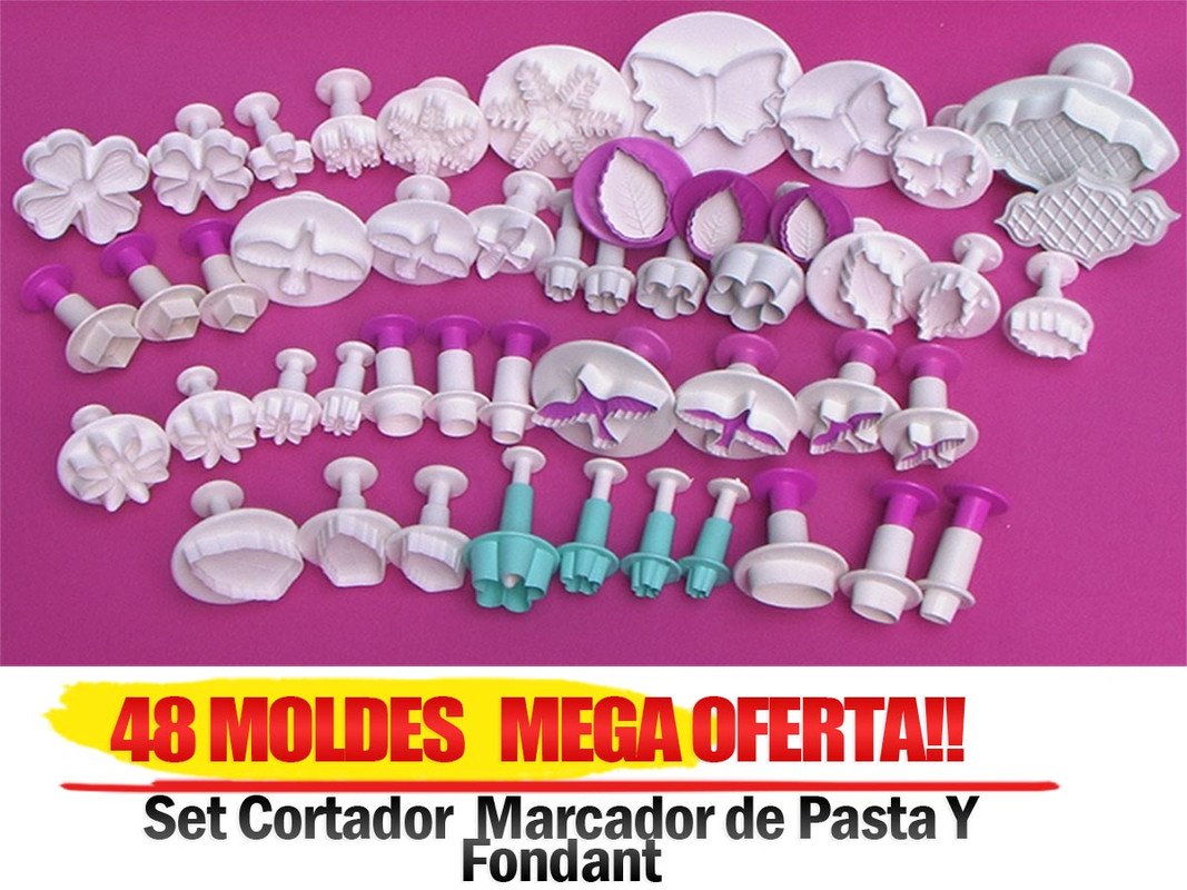 Set Oferta molde expulsor para decorar tortas pasta y fondant o gallet