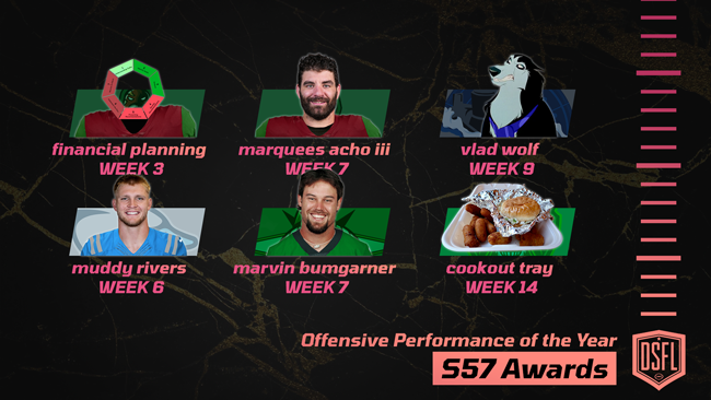 006 DSFL offensive performance of the year NOM