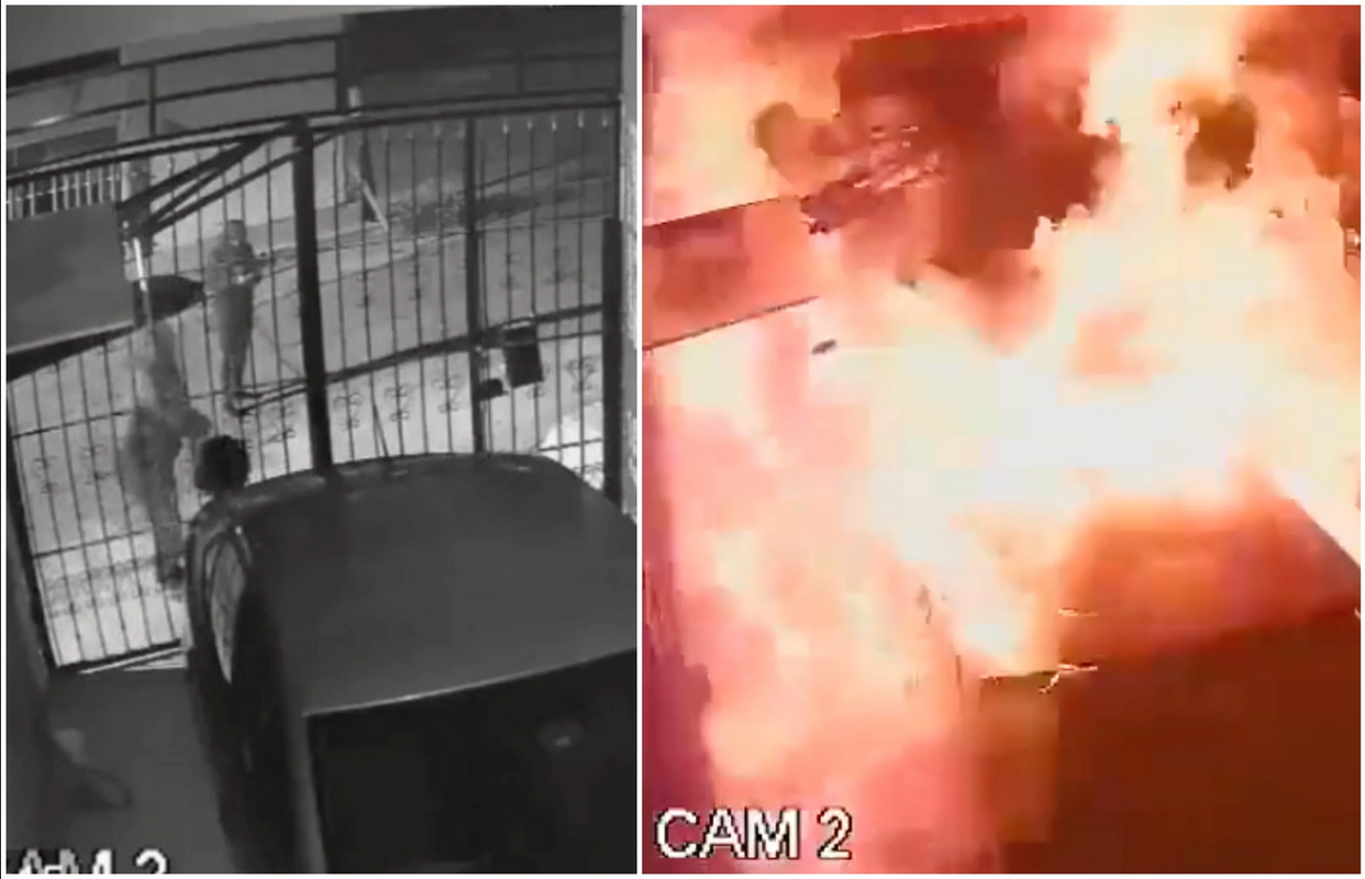 Mujeres lanzan gasolina y queman auto estacionado en cochera de Zacatecas: video