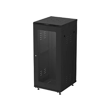 Detalhe da porta frontal do Rack Intelbras RPD 2867