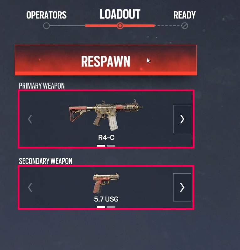 Loadout Screen