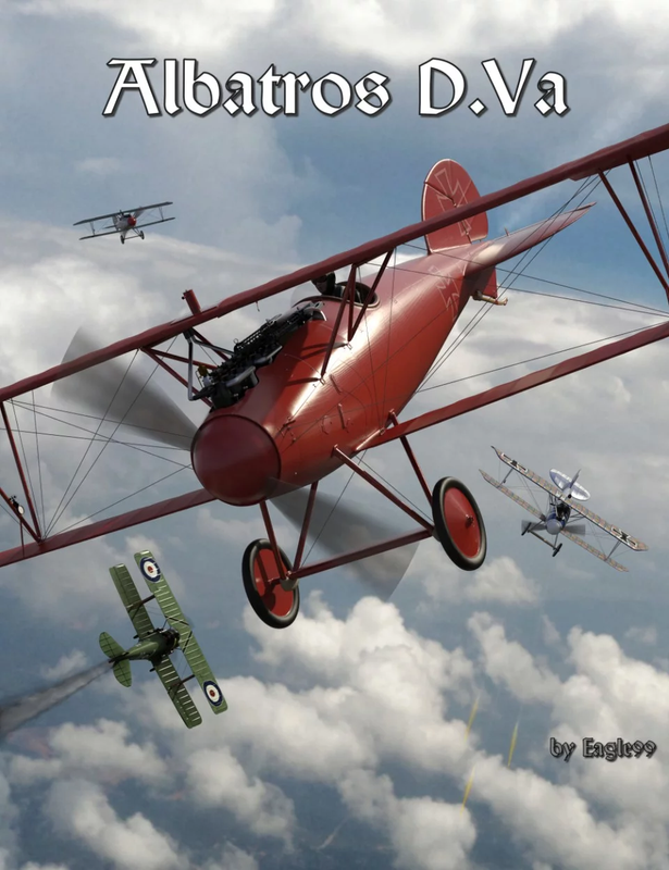 00 main albatros dva wwi biplane daz3d