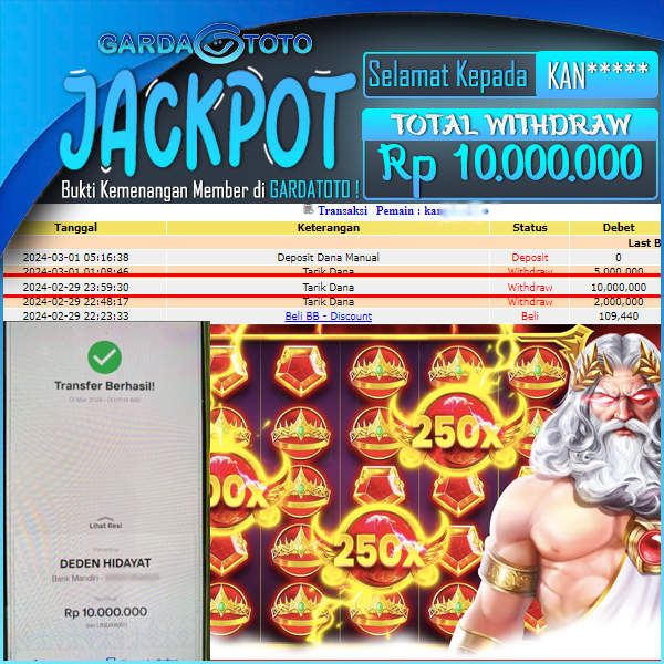 JACKPOT SLOT  LAGI GACOR MAIN DI SLOT GATES OF OLYMPUS WD Rp 10.000.000,- DIBAYAR LUNAS