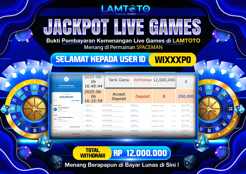BUKTI JACKPOT LUNAS LAMTOTO