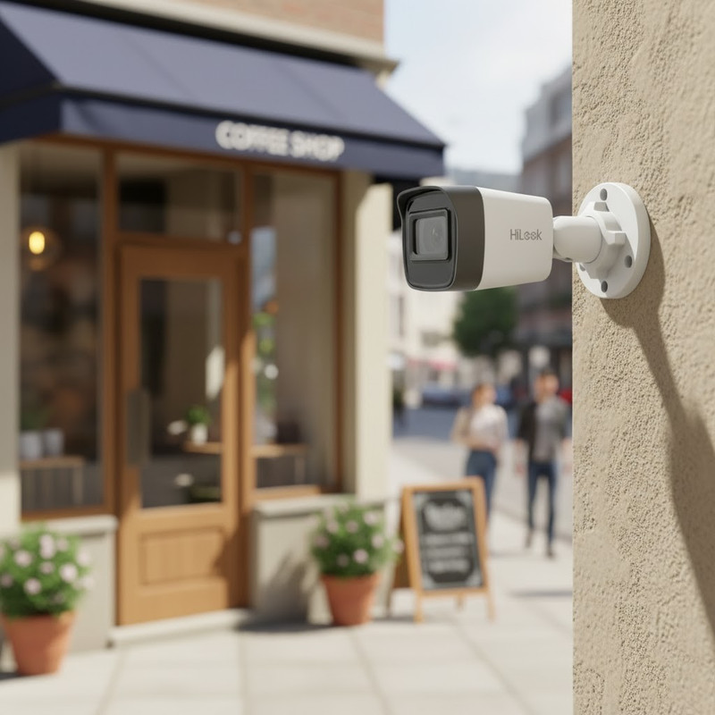 Câmera Hikvision HiLook em ambiente externo