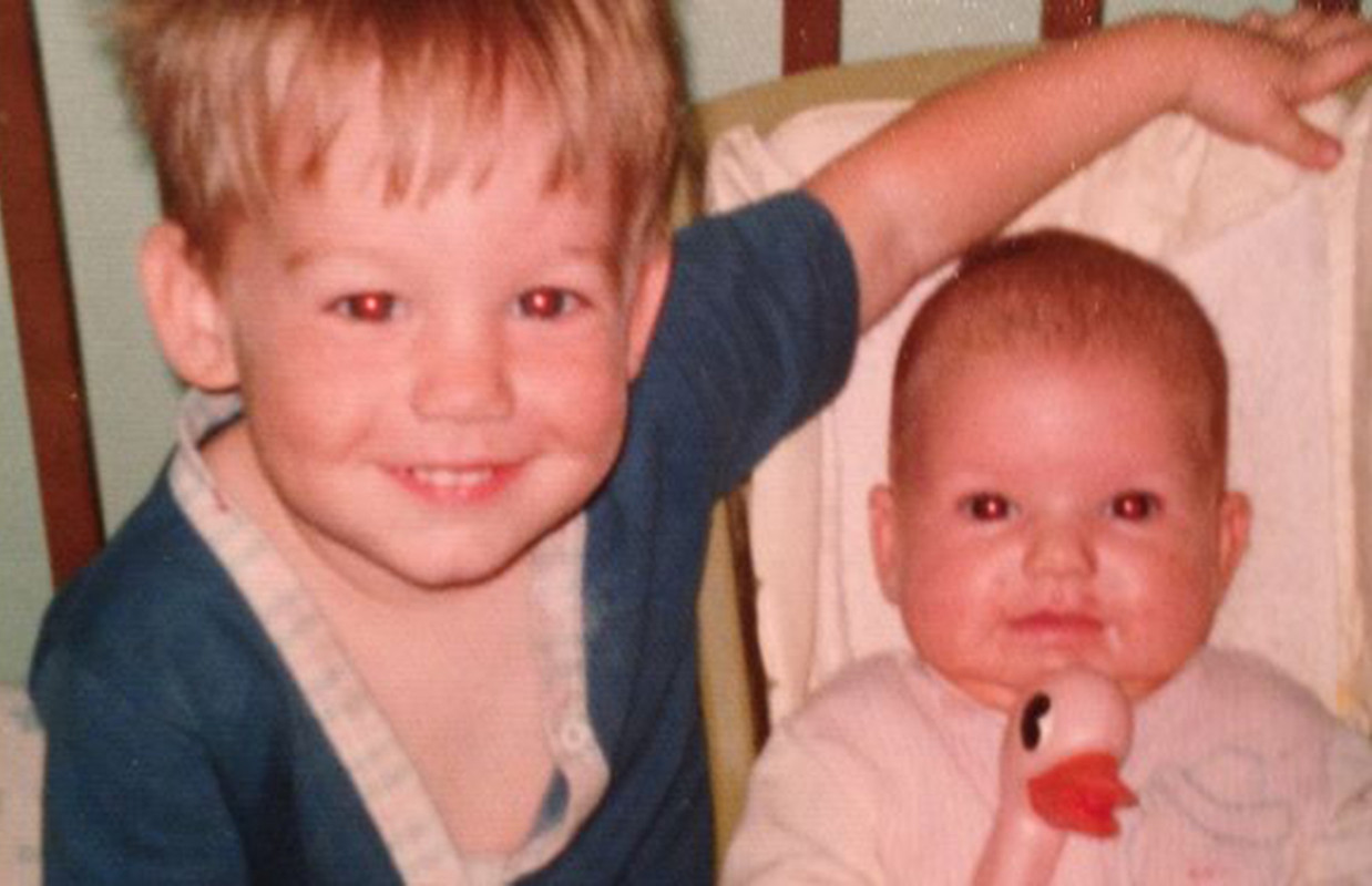 Ed Henry with his sister in his childhood