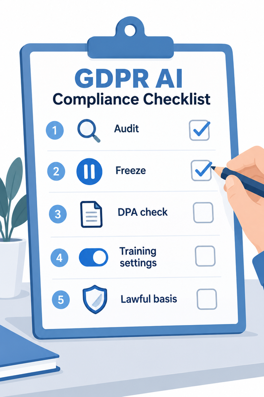 AI Usage Policy for GDPR Compliance checklist steps