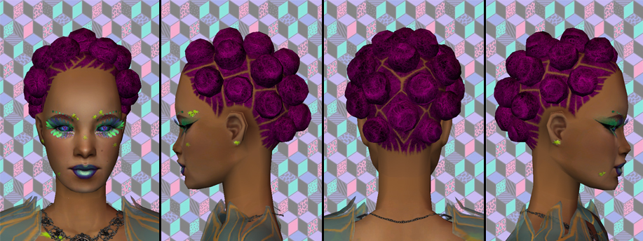 Grizzelda Large Rosettes hair angles