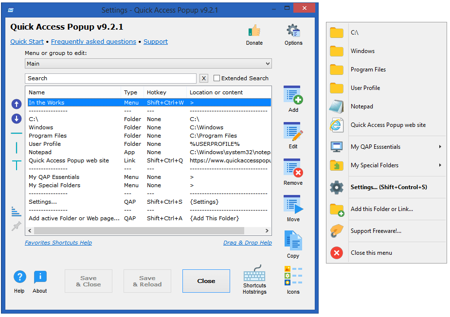 Quick Access Popup 11.5.4.0 Multilingual