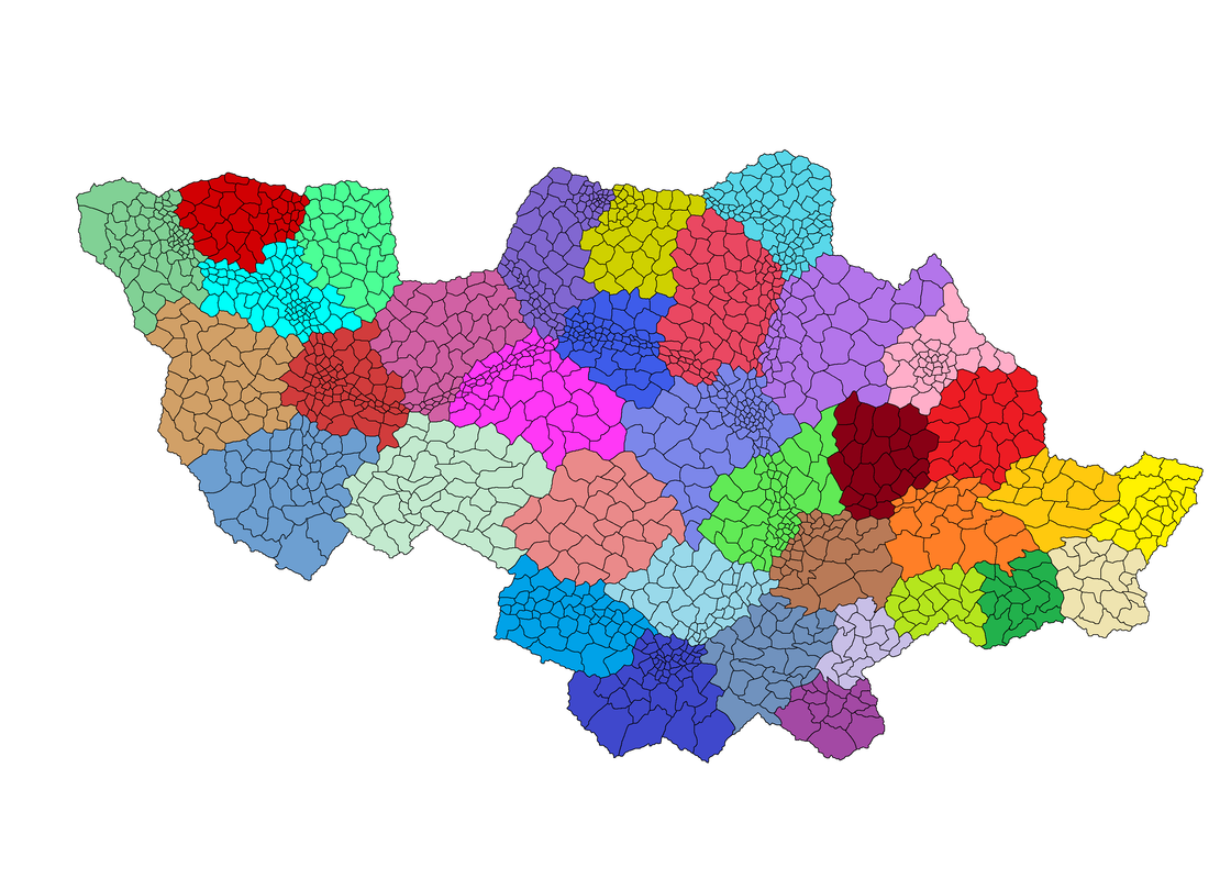 Carte des Départements de Kartvélie