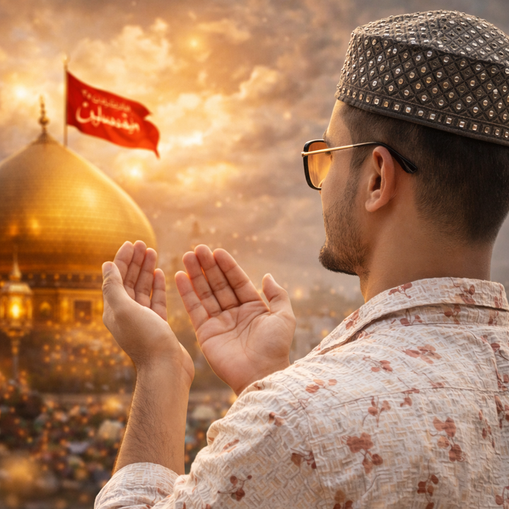 Imam Hussain wiladat artistic Islamic image