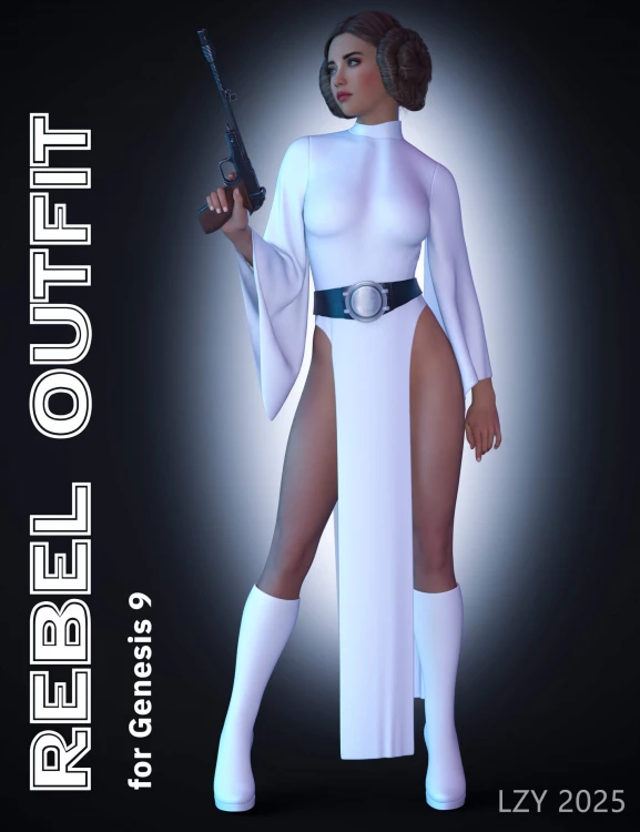 LZY dforce Rebel Outfit for Genesis 9