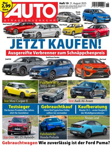 Auto Straßenverkehr Magazin No 19 vom 21 August 2025
Auto Straßenverkehr Magazin No 19 vom 21 August 2025