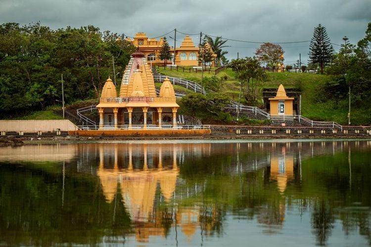 Temple tank in India