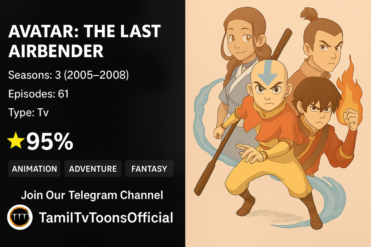Avatar: The Last Airbender Season 1 Multi Audio [Hindi-Tamil-Telugu-Eng-Mal] DD2.0 480p, 720p & 1080p HD BluRay