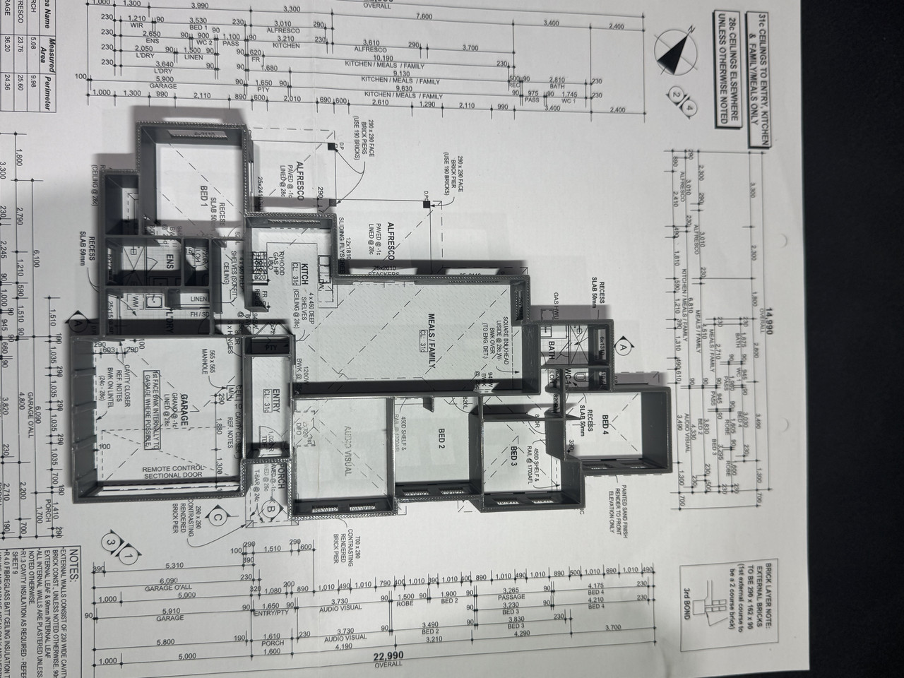 Solid Plans model on blueprint
