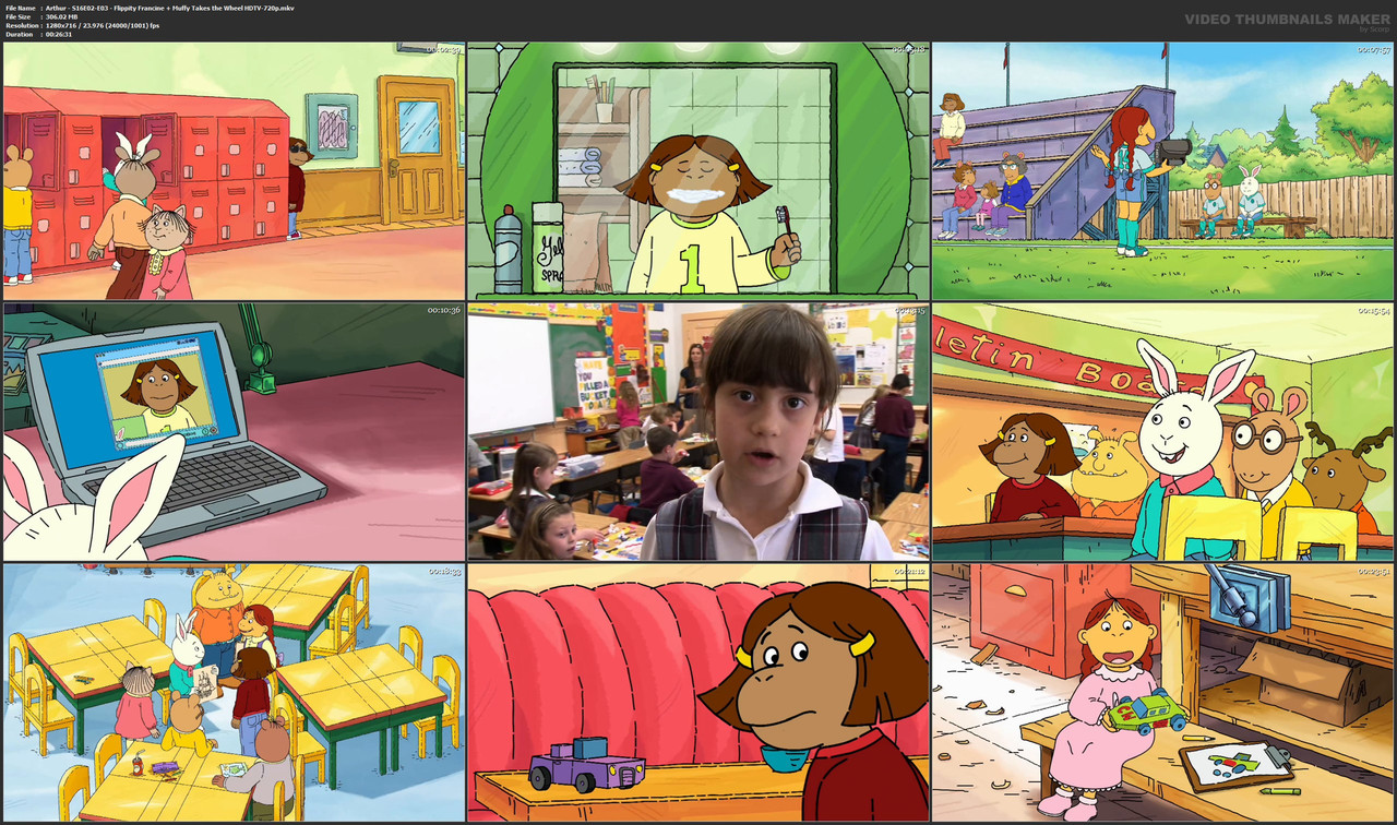 Arthur - S16E02-E03 - Flippity Francine   Muffy Takes the Wheel HDTV-720p.mkv